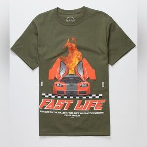 CVLA Fast World‎ Men’s Tee Army Color Large Pre-owned